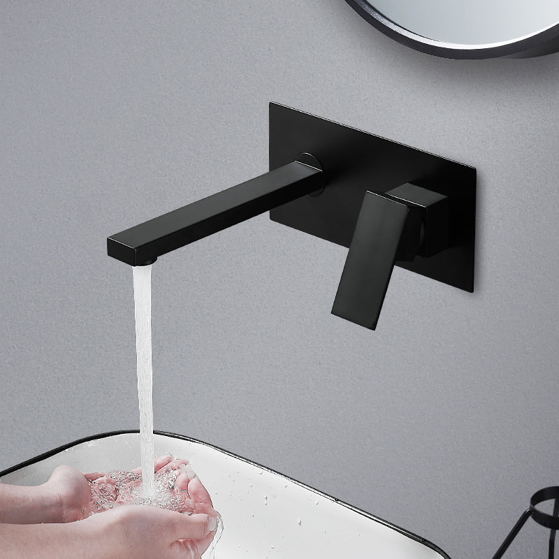 Low Arc Wall Mounted Bathroom Knob Handle Faucet Lavatory Faucet