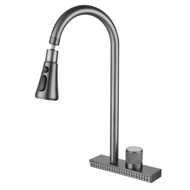 Contemporary Swivel Spout Standard Kitchen Faucets Grey Kitchen Bar Faucet