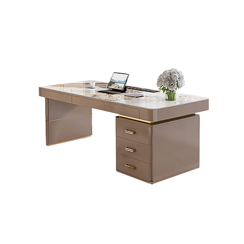 Modern Style Office Desk Rectangular Shape Task Desk with 2-Legs for Office