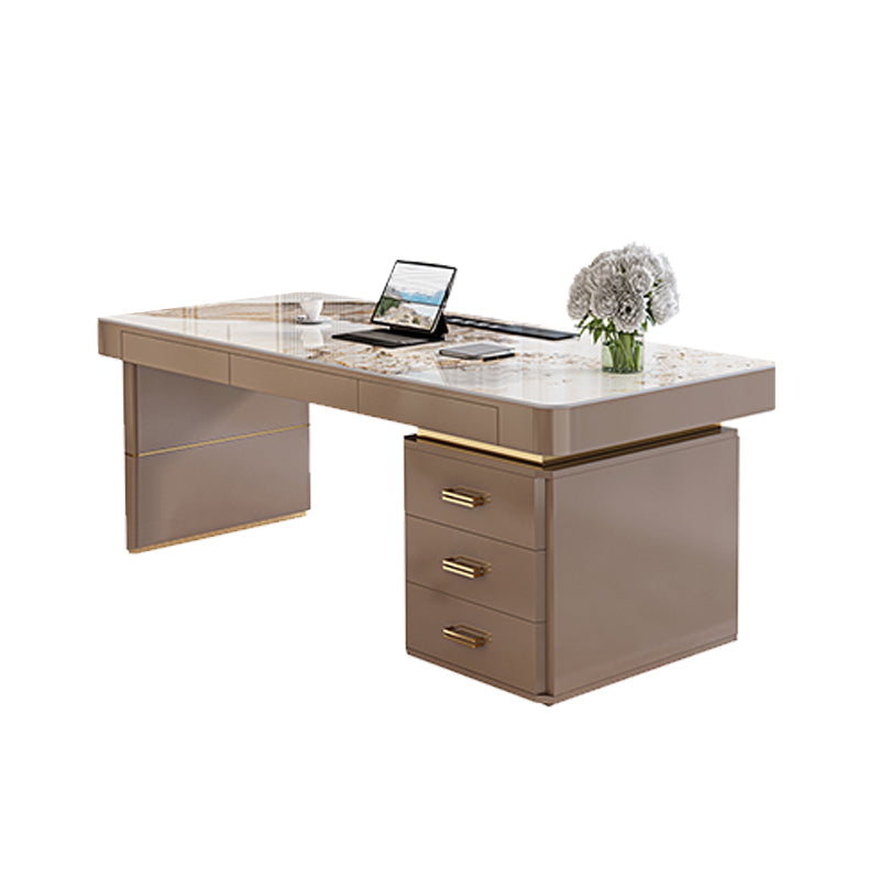 Modern Style Office Desk Rectangular Shape Task Desk with 2-Legs for Office