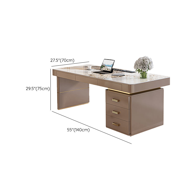 Modern Style Office Desk Rectangular Shape Task Desk with 2-Legs for Office