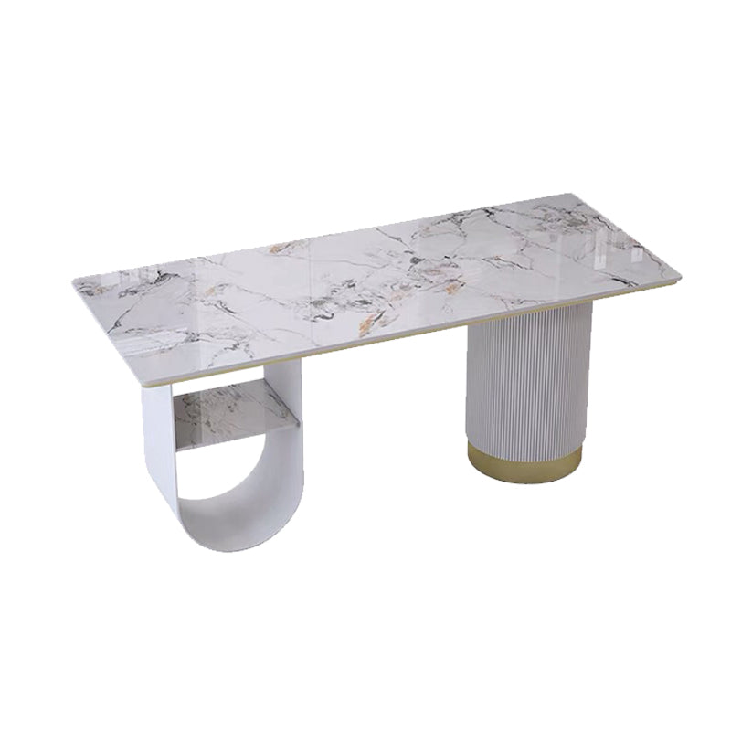 Modern Style Task Desk Rectangular Shaped Office Desk in White