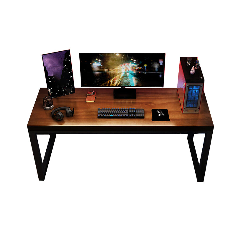 Modern Solid Wood Computer Desk Rectangular Shape Computer Desk with 4-Legs for Home