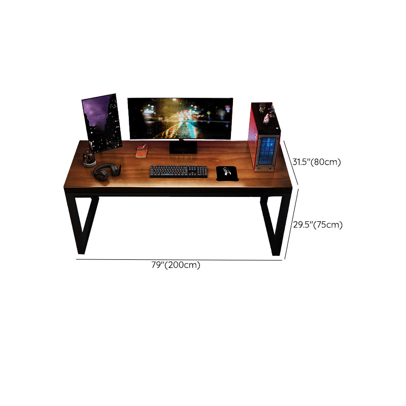 Modern Solid Wood Computer Desk Rectangular Shape Computer Desk with 4-Legs for Home