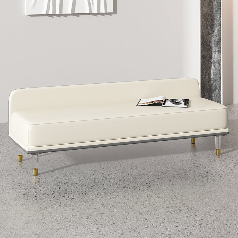 Glam Cushioned Seating Bench Rectangle Entryway and Bedroom Bench