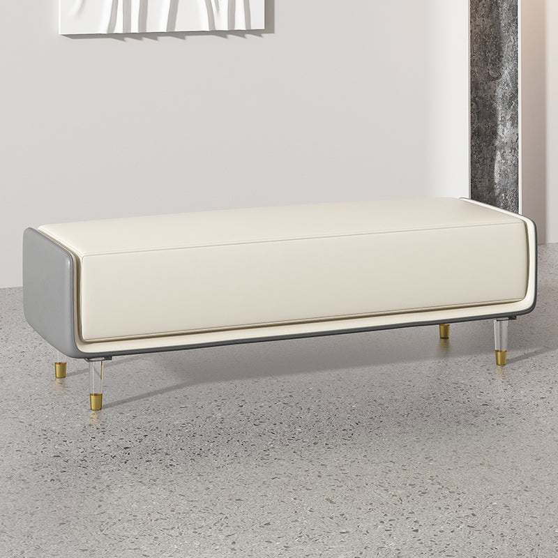 Glam Cushioned Seating Bench Rectangle Entryway and Bedroom Bench