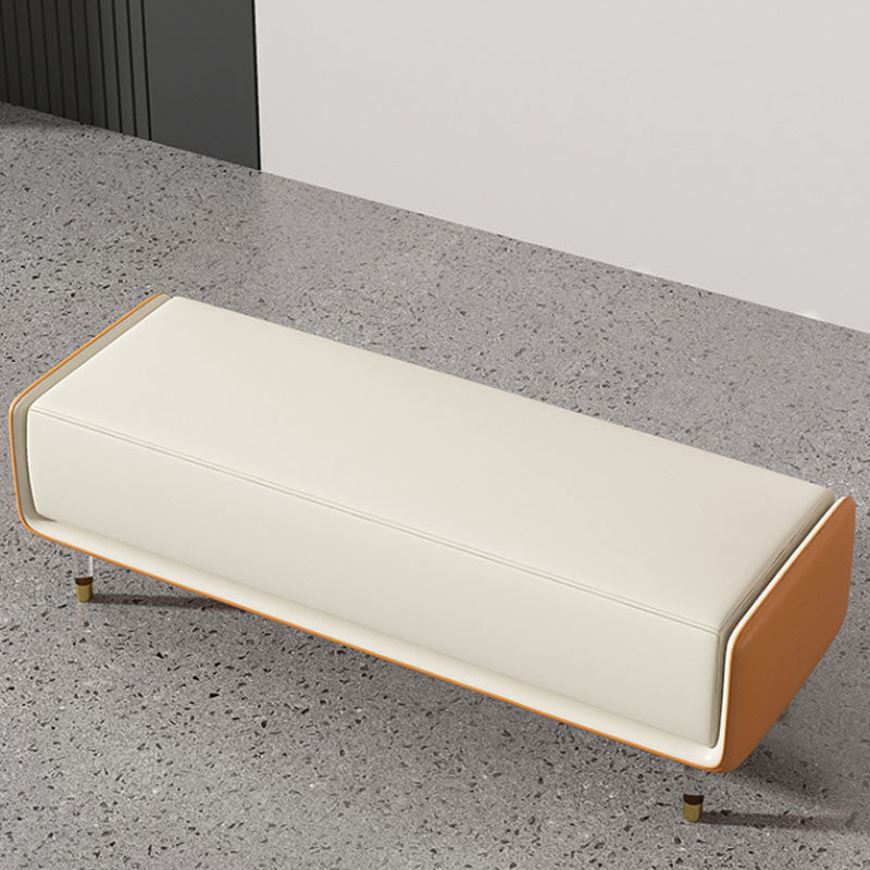 Glam Cushioned Seating Bench Rectangle Entryway and Bedroom Bench