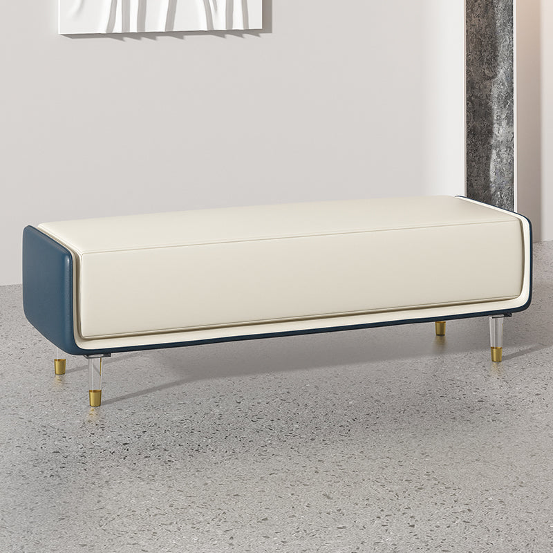 Glam Cushioned Seating Bench Rectangle Entryway and Bedroom Bench