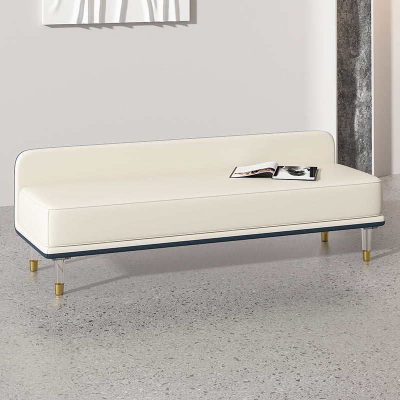 Glam Cushioned Seating Bench Rectangle Entryway and Bedroom Bench