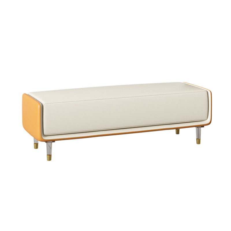 Glam Cushioned Seating Bench Rectangle Entryway and Bedroom Bench