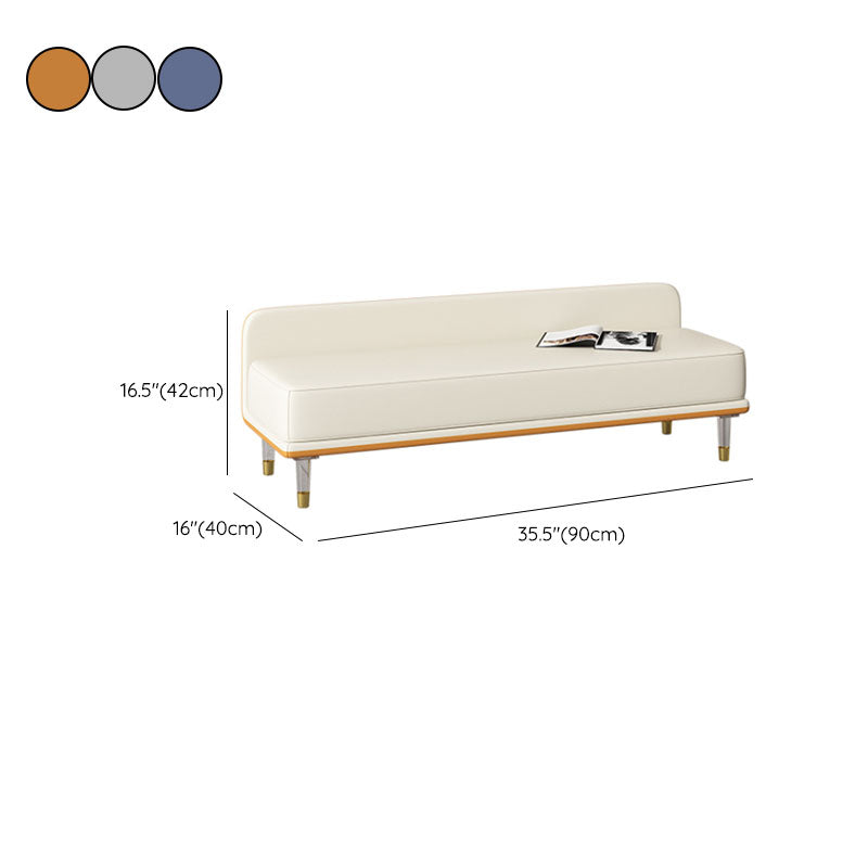 Glam Cushioned Seating Bench Rectangle Entryway and Bedroom Bench