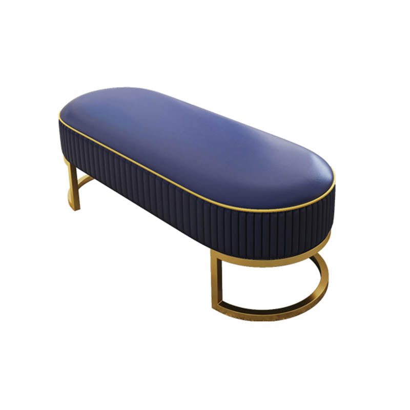 Glam Style Entryway Bench Cushioned Metal Seating Bench , 18" W