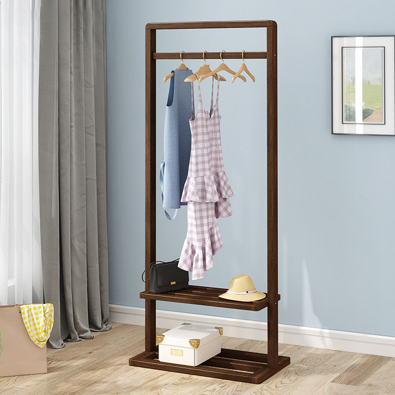 Contemporary Storage Coat Rack Free Standing Wooden Coat Rack for Living Room