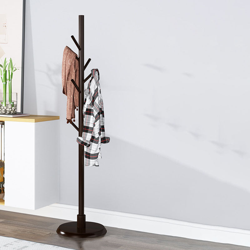 Modern Coat Hangers Free Standing Wooden Coat Rack with Coat Hooks