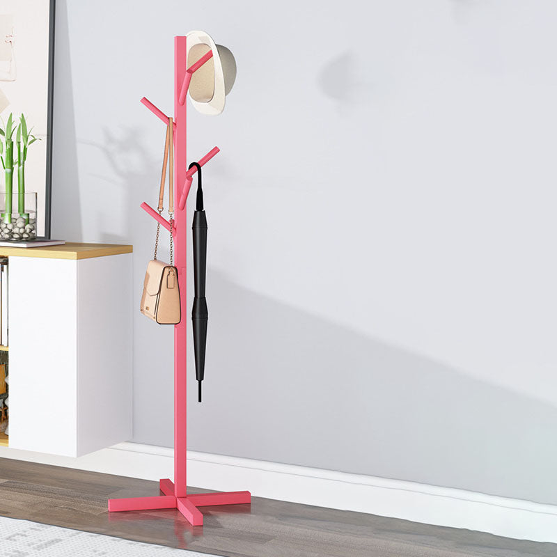 Modern Coat Hangers Free Standing Wooden Coat Rack with Coat Hooks