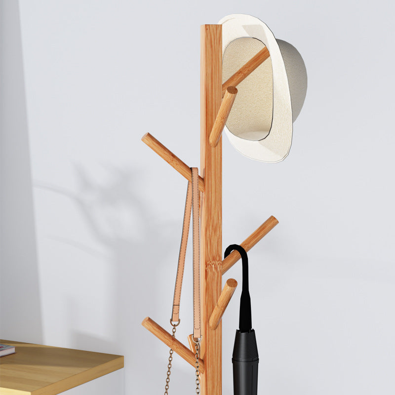 Modern Coat Hangers Free Standing Wooden Coat Rack with Coat Hooks