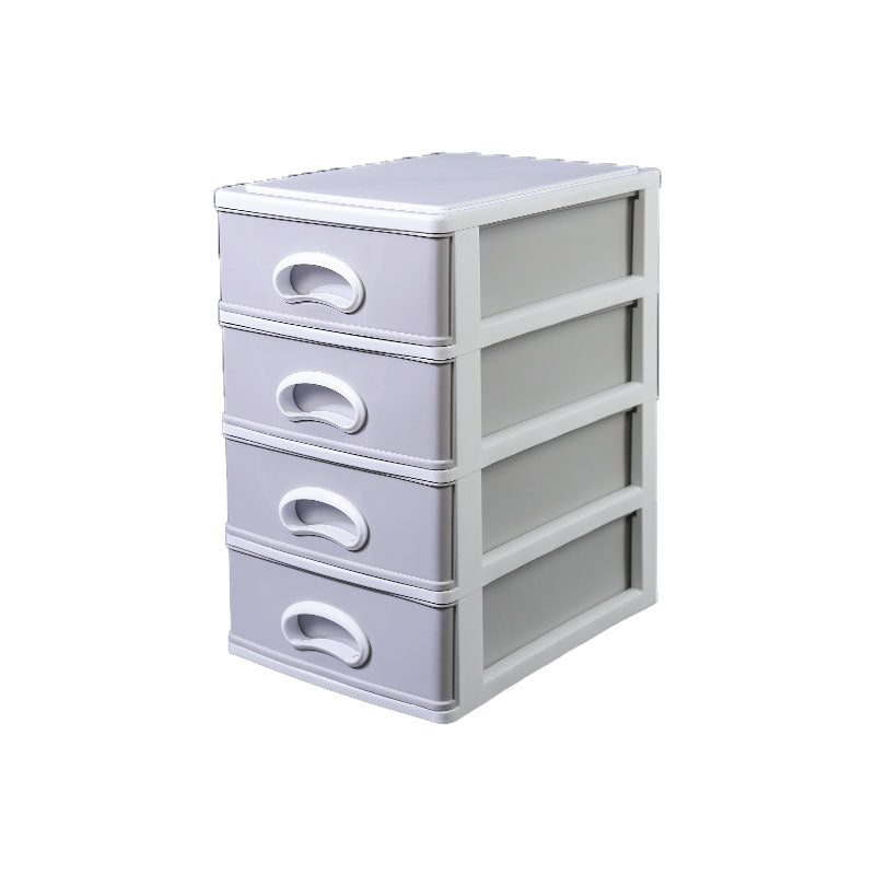 Plastic File Cabinet Gray Vertical Filing Cabinet with Drawers for Home or Office