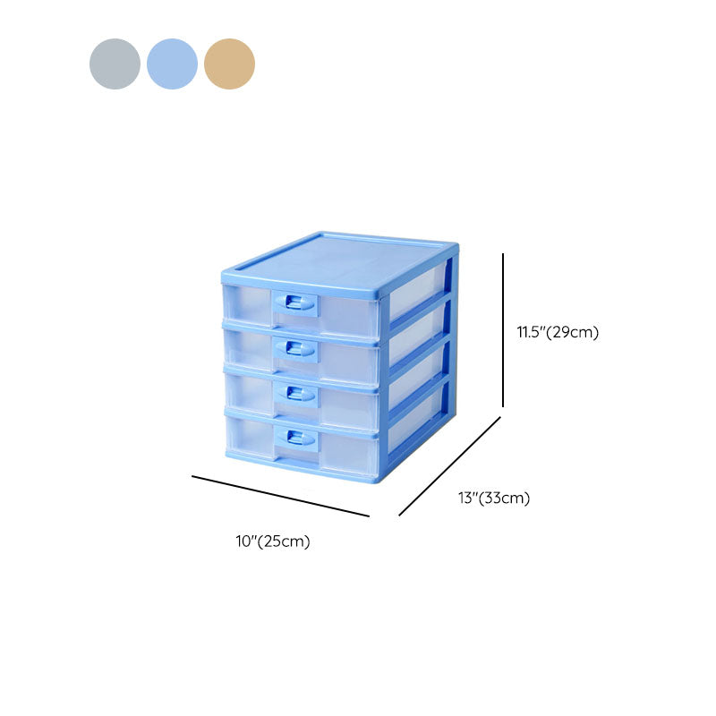 Modern Plastic Filing Cabinet Solid Color Filing Cabinet for Home Office