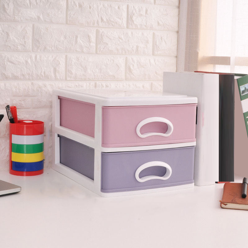 Color Block File Cabinet Drawers Vertical Plastic Filing Cabinet