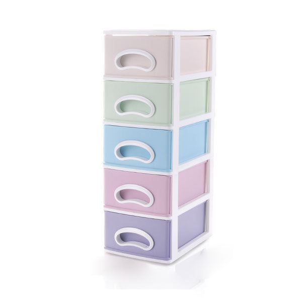 Color Block File Cabinet Drawers Vertical Plastic Filing Cabinet