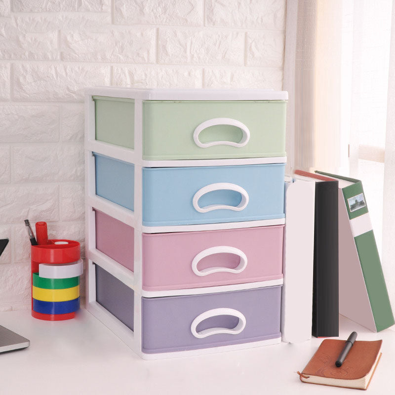 Color Block File Cabinet Drawers Vertical Plastic Filing Cabinet