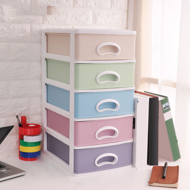 Color Block File Cabinet Drawers Vertical Plastic Filing Cabinet