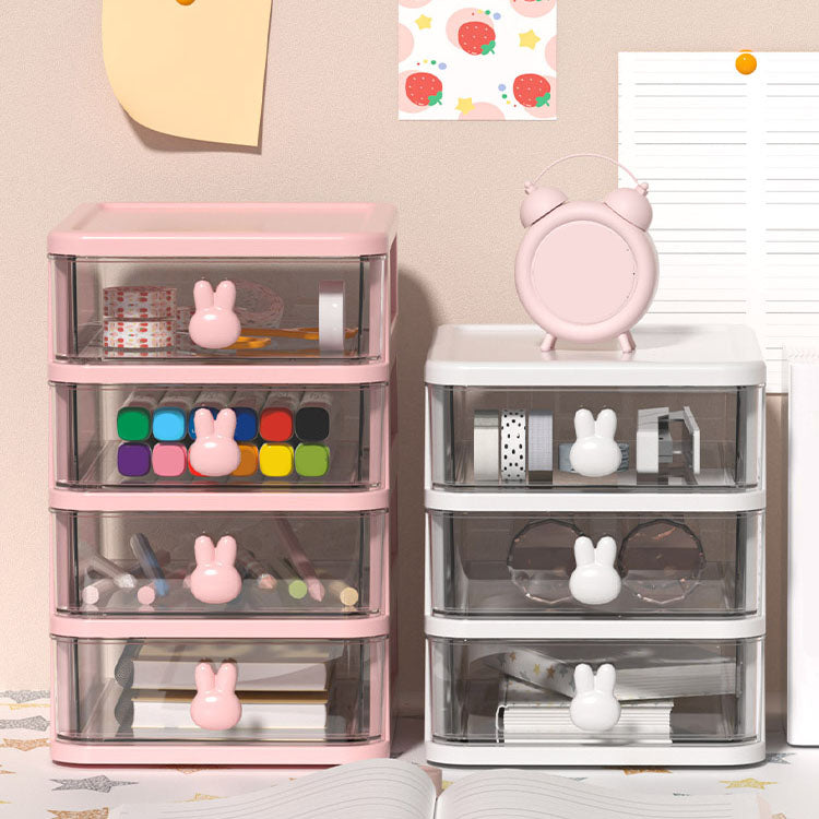 Transparent File Cabinet Plastic Drawers Vertical Filing Cabinet for Home and Office