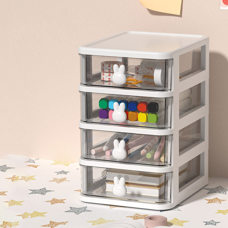 Transparent File Cabinet Plastic Drawers Vertical Filing Cabinet for Home and Office