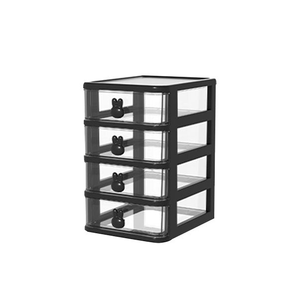 Transparent File Cabinet Plastic Drawers Vertical Filing Cabinet for Home and Office