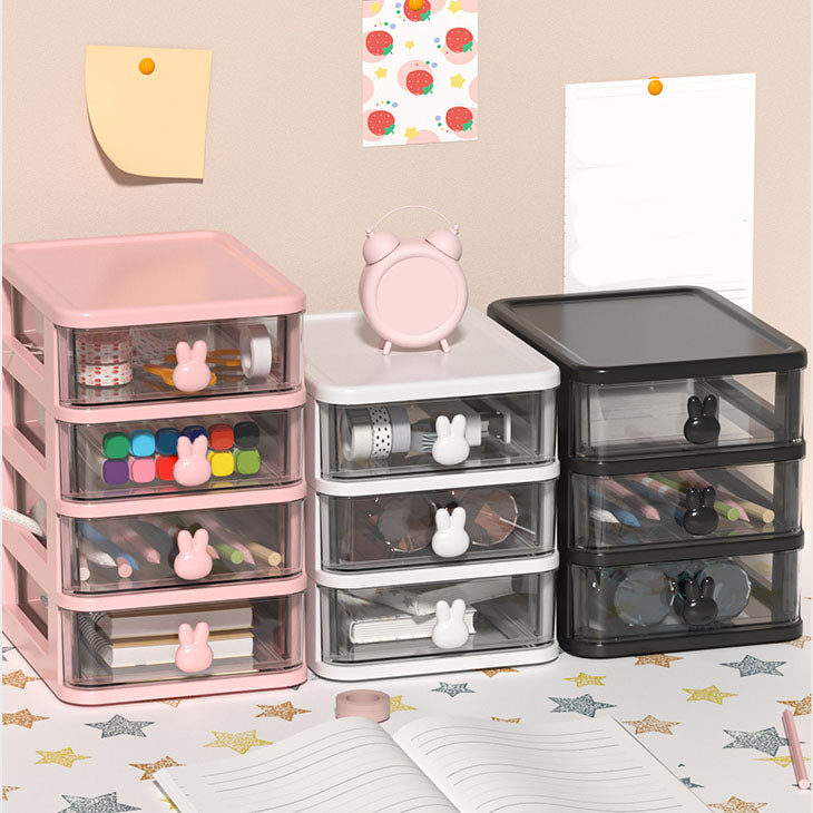 Transparent File Cabinet Plastic Drawers Vertical Filing Cabinet for Home and Office