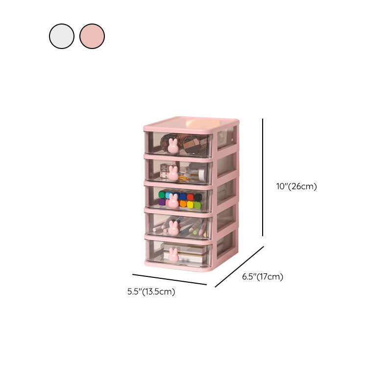 Transparent File Cabinet Plastic Drawers Vertical Filing Cabinet for Home and Office