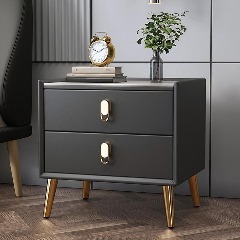 Contemporary Bed Nightstand Stone Bedside Cabinet for Bedroom