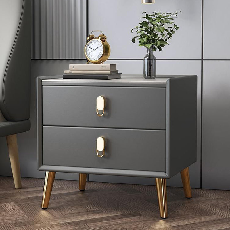 Contemporary Bed Nightstand Stone Bedside Cabinet for Bedroom