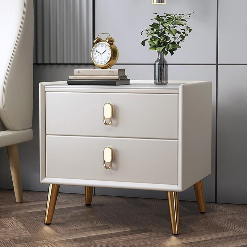 Contemporary Bed Nightstand Stone Bedside Cabinet for Bedroom