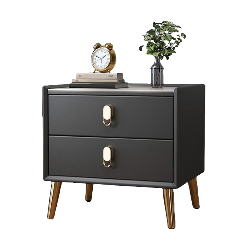 Contemporary Bed Nightstand Stone Bedside Cabinet for Bedroom