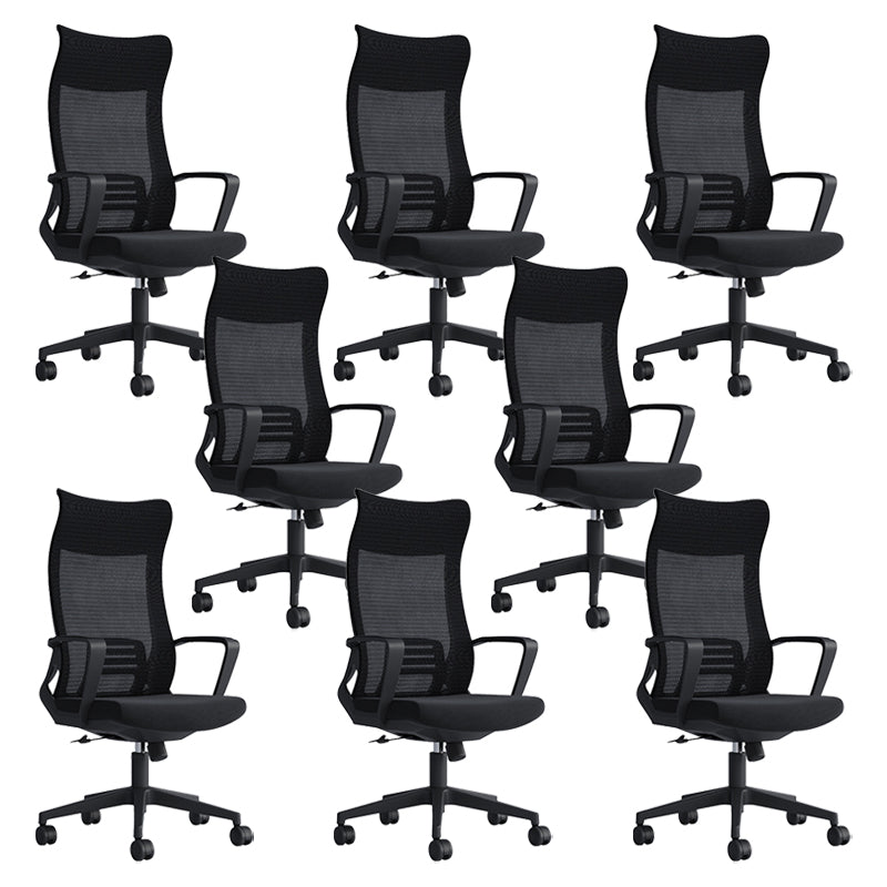 Fixed Arms Desk Chair Modern Adjustable Seat Height Chair with Breathable Back