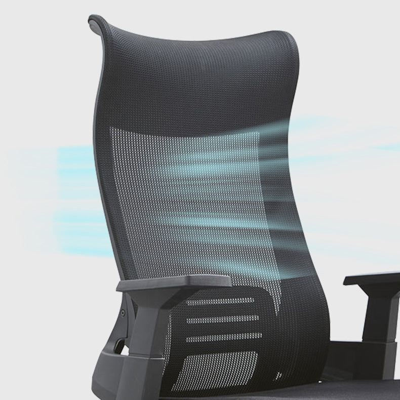 Fixed Arms Desk Chair Modern Adjustable Seat Height Chair with Breathable Back