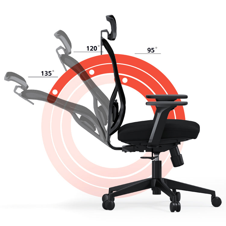 Removable Arms Desk Chair Modern Ergonomic Office Chair with Breathable Back