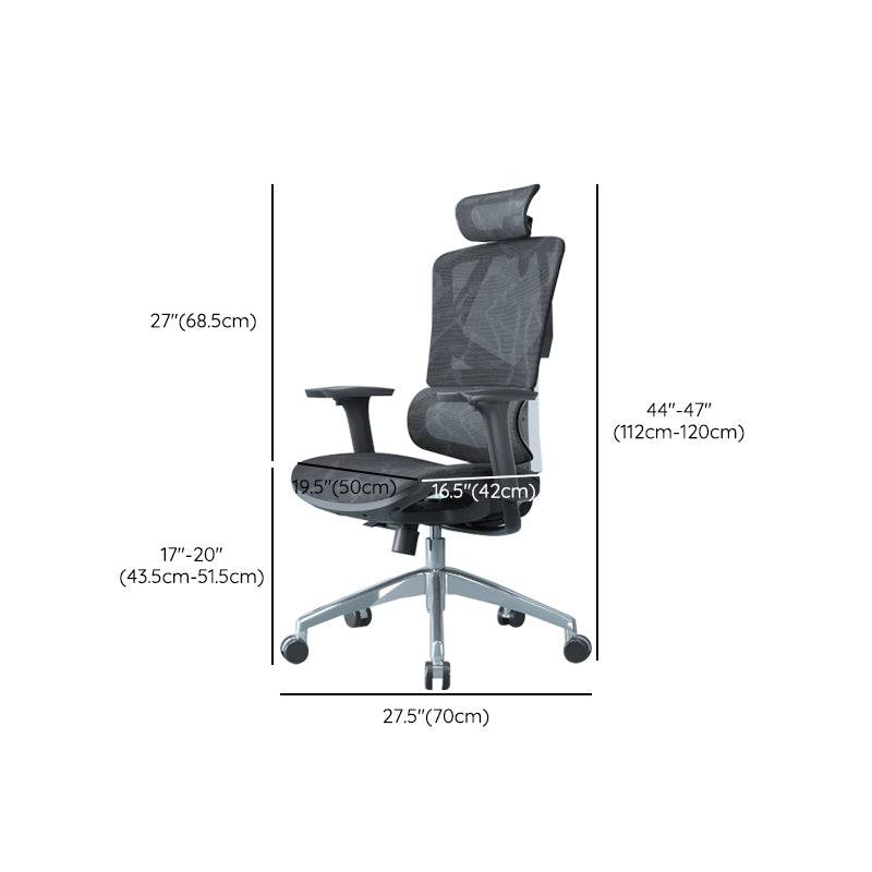 Removable Arms Chair No Distressing Ergonomic Office Chair with Wheels