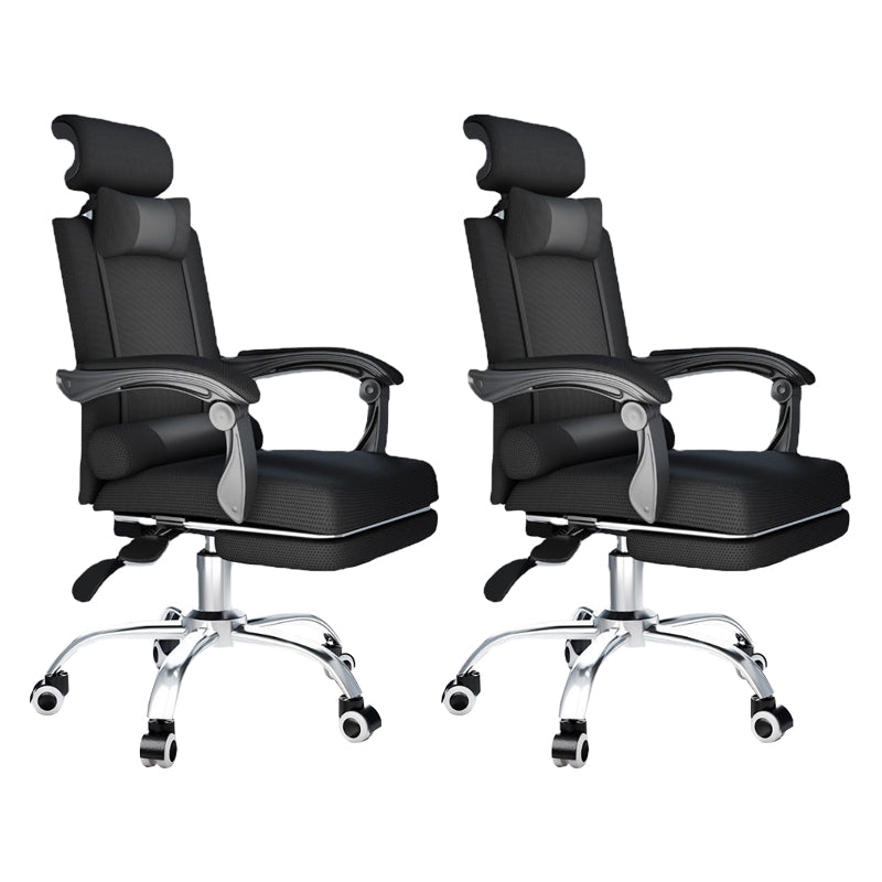 Contemporary Black Managers Chair Padded Arms Executive Chair for Office