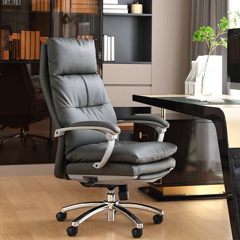 Modern Padded Arms Desk Chair Ergonomic Office Chair with Wheels