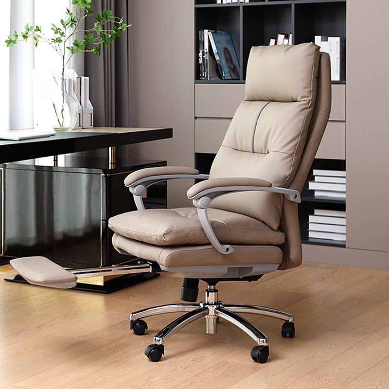 Modern Padded Arms Desk Chair Ergonomic Office Chair with Wheels