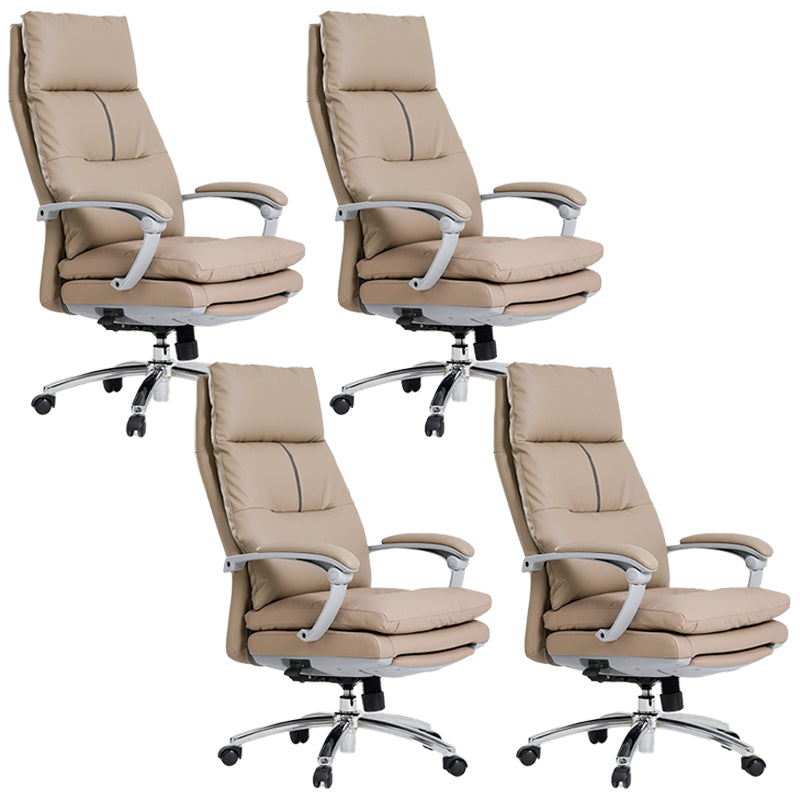 Modern Padded Arms Desk Chair Ergonomic Office Chair with Wheels