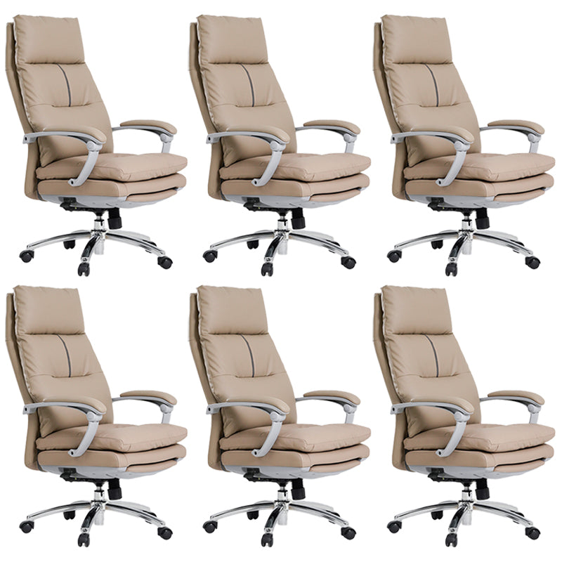 Modern Padded Arms Desk Chair Ergonomic Office Chair with Wheels