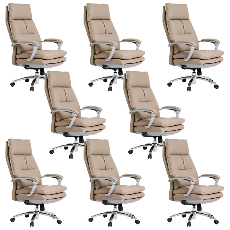 Modern Padded Arms Desk Chair Ergonomic Office Chair with Wheels