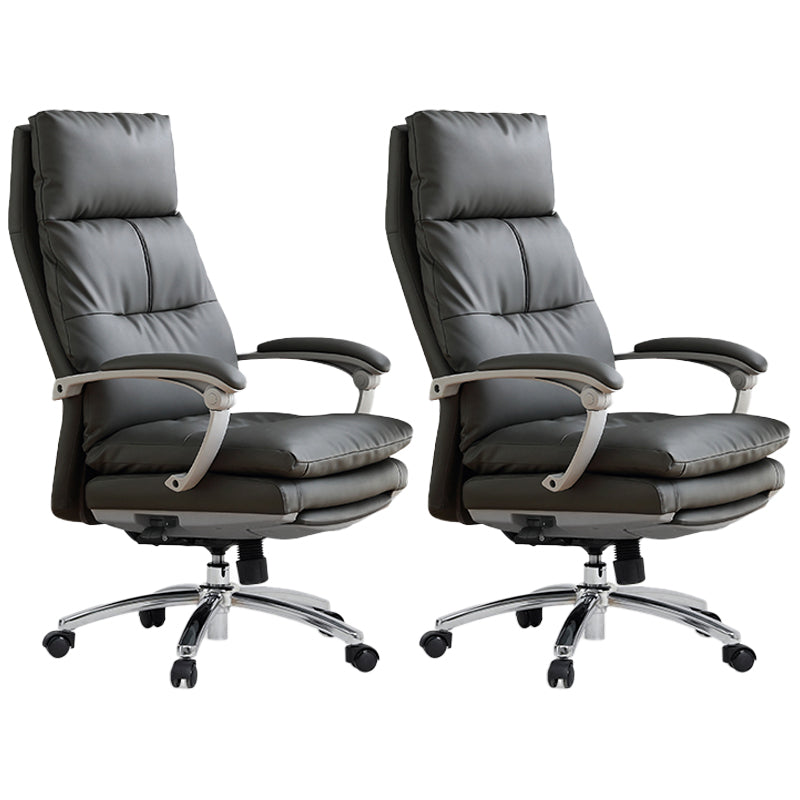 Modern Padded Arms Desk Chair Ergonomic Office Chair with Wheels