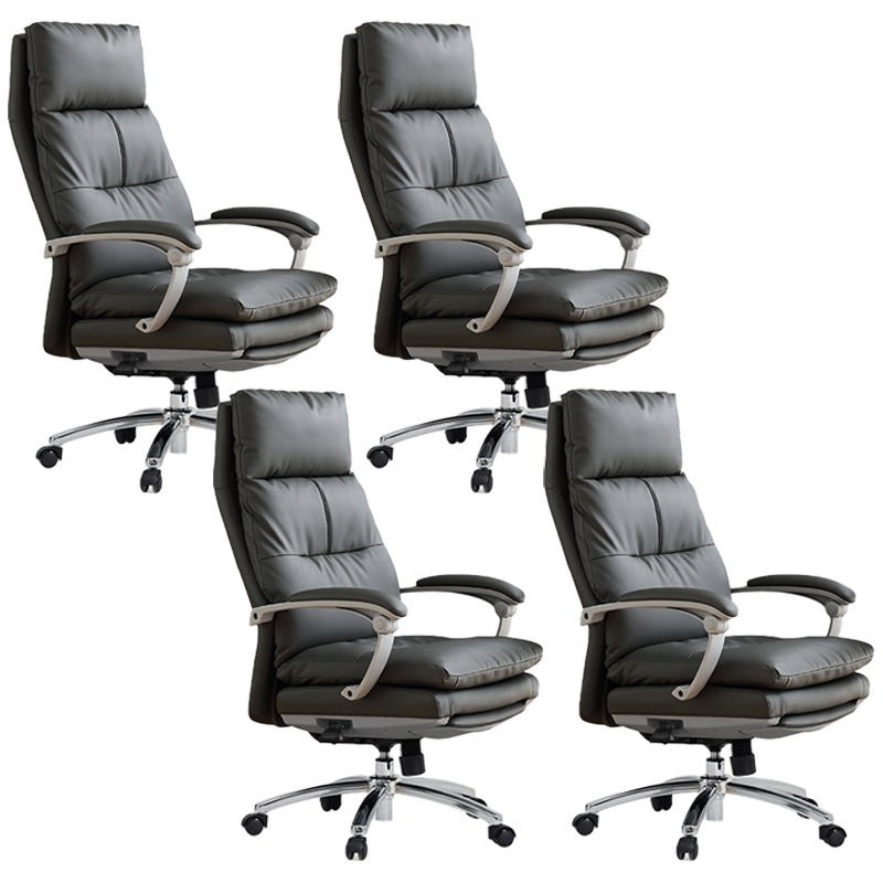 Modern Padded Arms Desk Chair Ergonomic Office Chair with Wheels