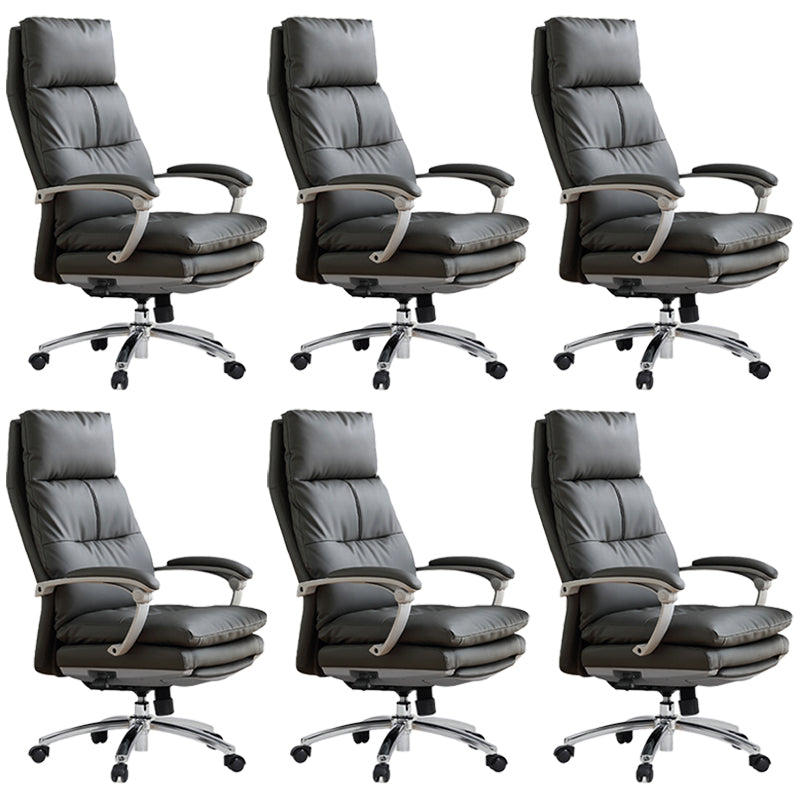 Modern Padded Arms Desk Chair Ergonomic Office Chair with Wheels