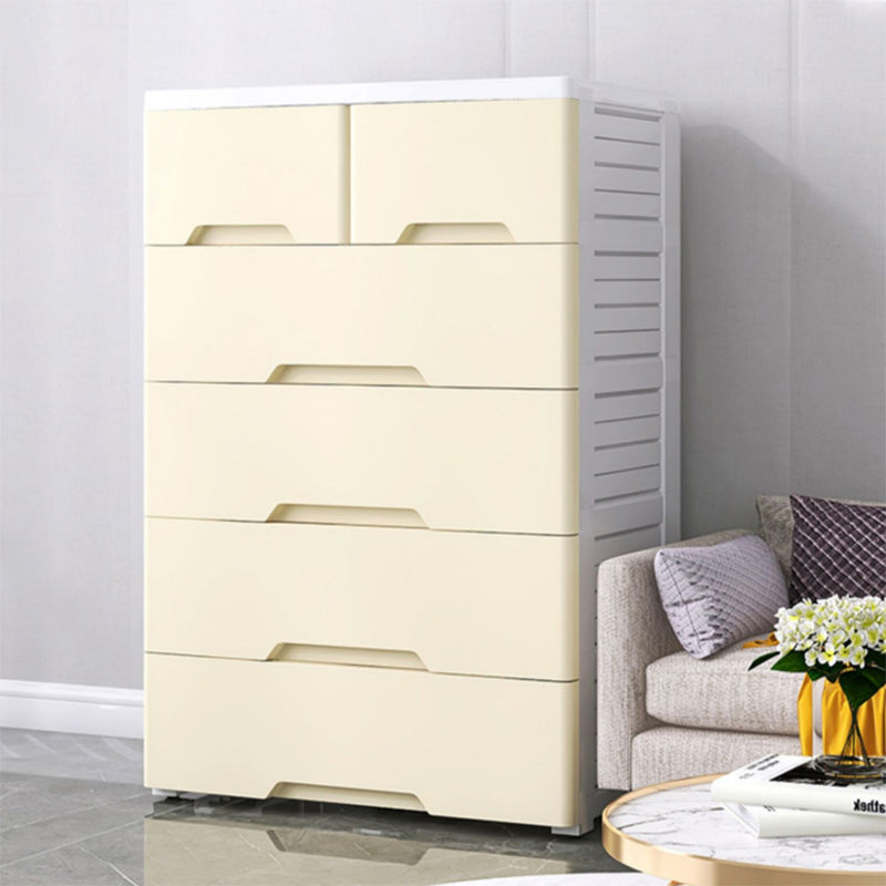 Contemporary Baby Dresser Plastic Vertical Kids Furniture with Drawers for Bedroom