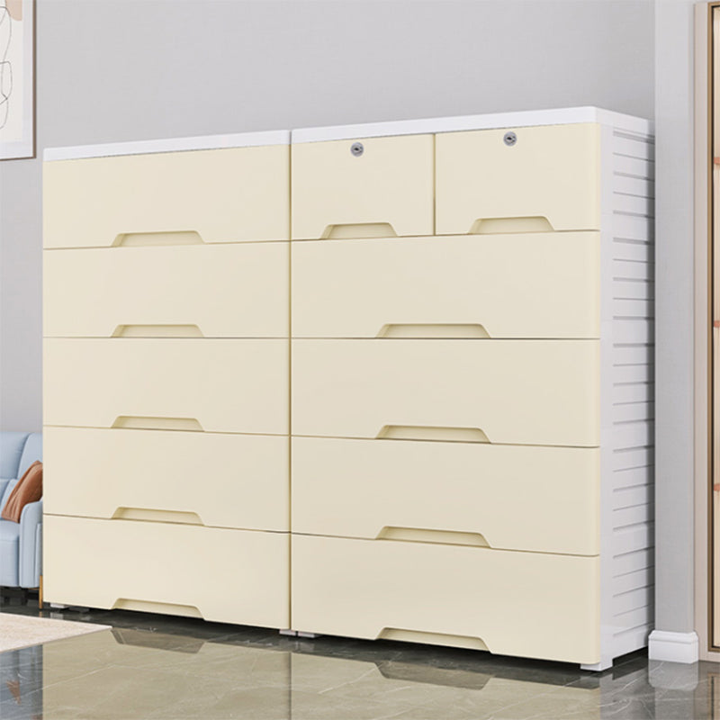 Contemporary Baby Dresser Plastic Vertical Kids Furniture with Drawers for Bedroom